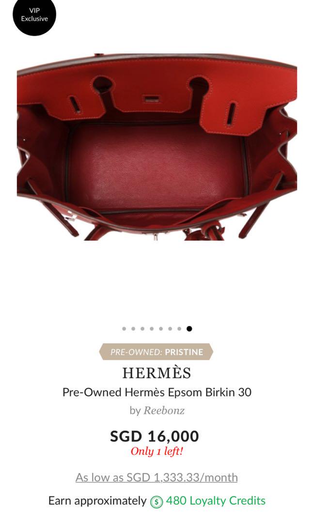 Hermes Birkin 30 #J Rouge Garance PHW