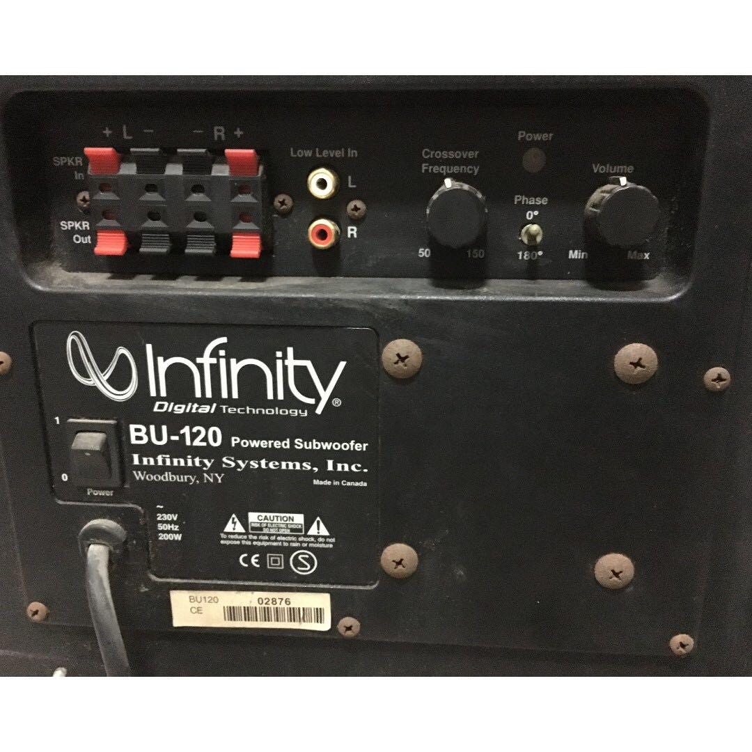 Infinity BU 120 12 Inches Powered Active Subwoofer Made in Canada