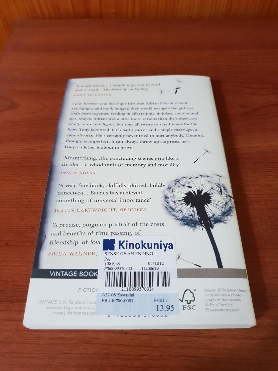 Julian Barnes The Sense Of An Ending Books Stationery
