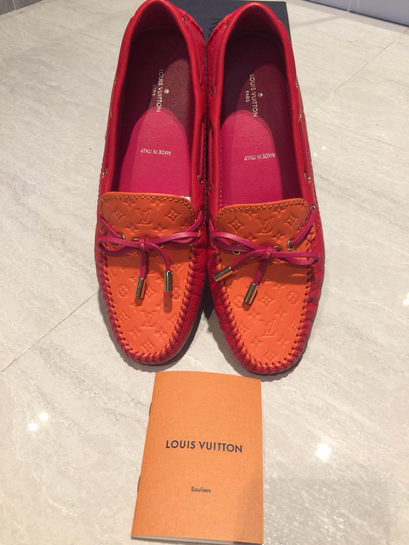 Louis Vuitton Gloria Flat Loafer Fuschia Leather ref.102616 - Joli Closet