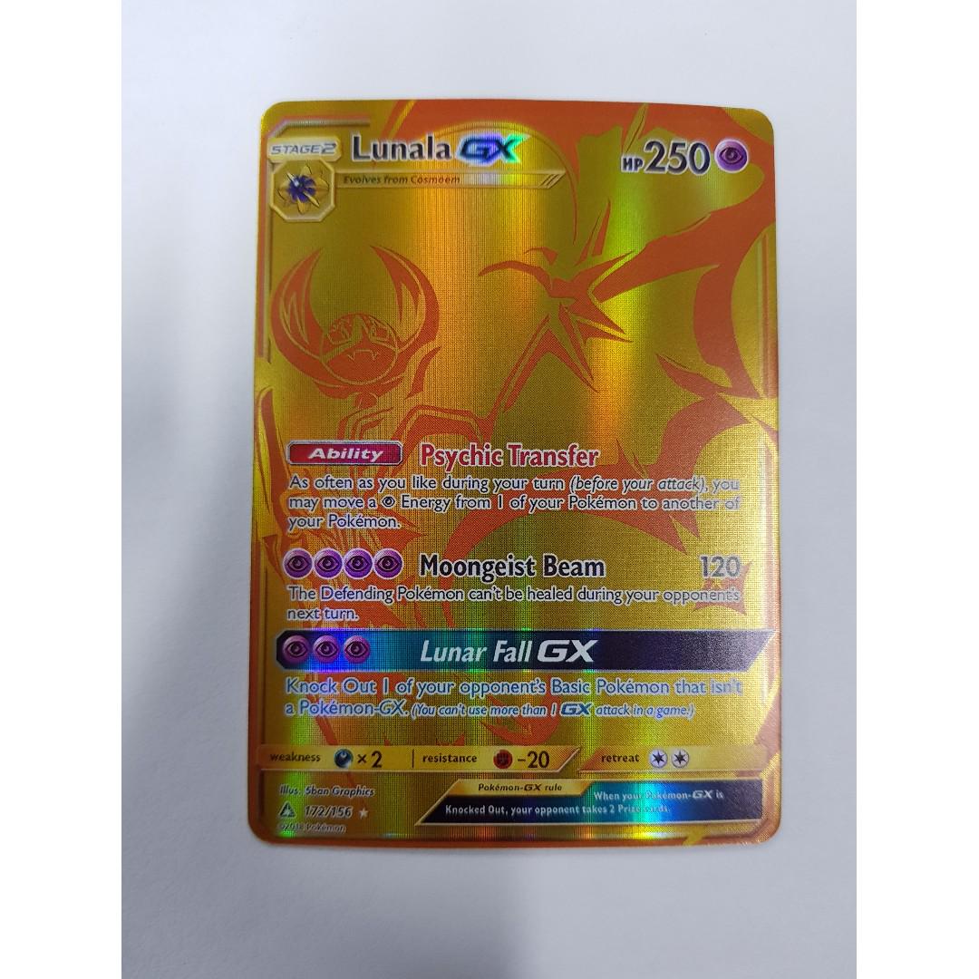 Lunala GX Secret Rare, Hobbies & Toys, Toys & Games on Carousell