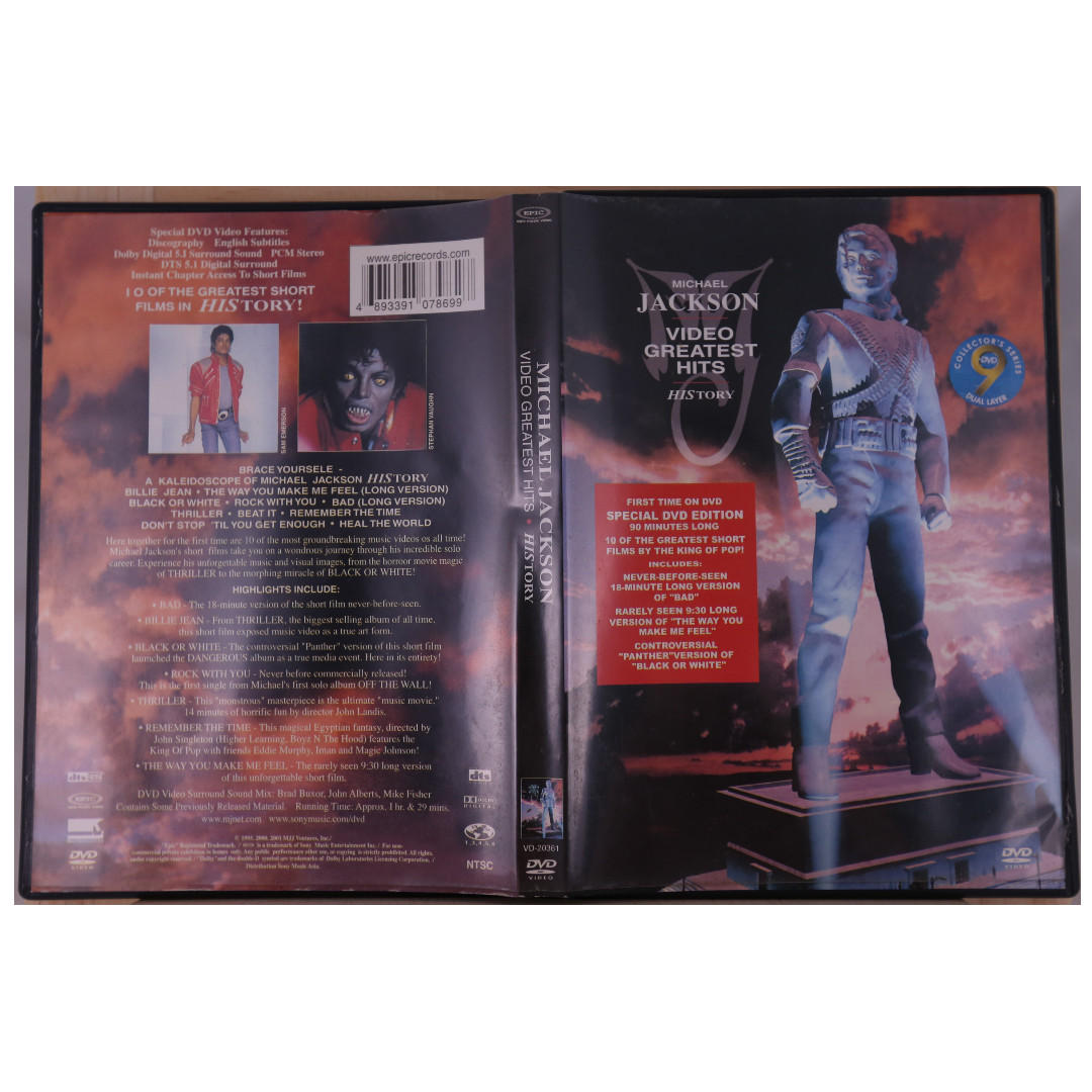 2001 Dvd Michael Jackson Video Greatest Hits History Dvd Release Date November 13 2001 Awesome Music Videos Music Media Cds Dvds Other Media On Carousell