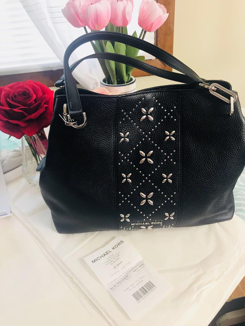Michael kors leighton shoulder tote top