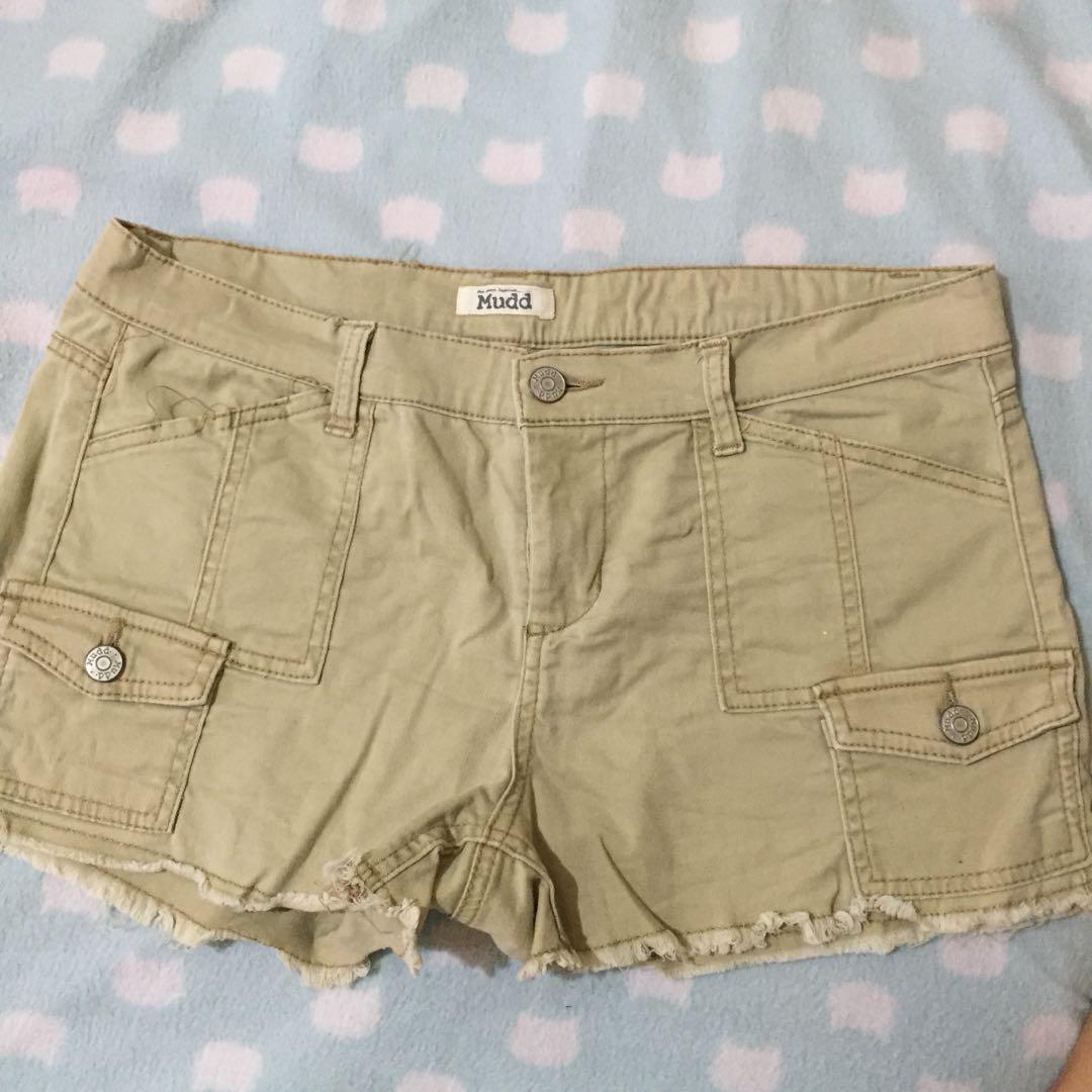 khaki jeans shorts