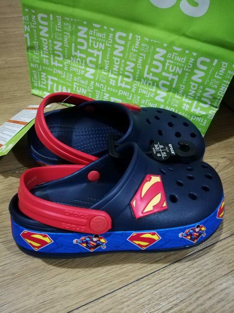 Original Crocs Superman Classic Clogs for Kids, Babies & Kids, Babies ...