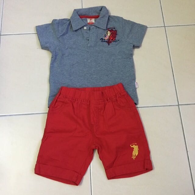 Polo boy sets, Babies & Kids, Babies & Kids Fashion on Carousell