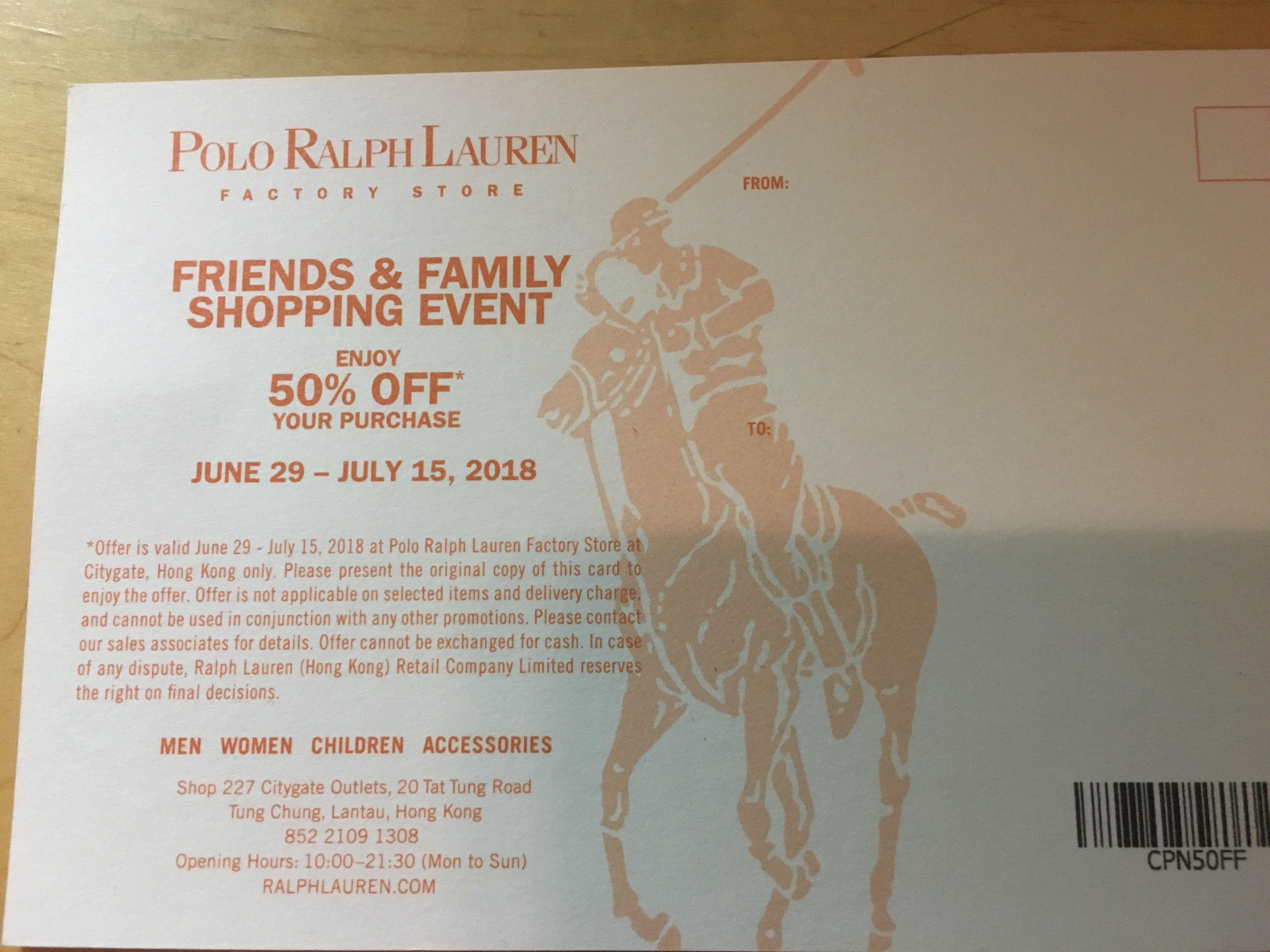 polo outlet hours