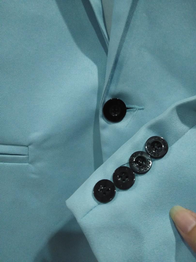 Sky blue structured blazer main image 0