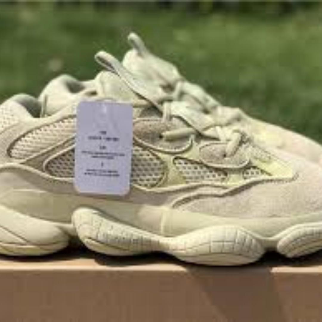 Yeezy 500 Desert Rat Super Moon Yellow Sneakers Private