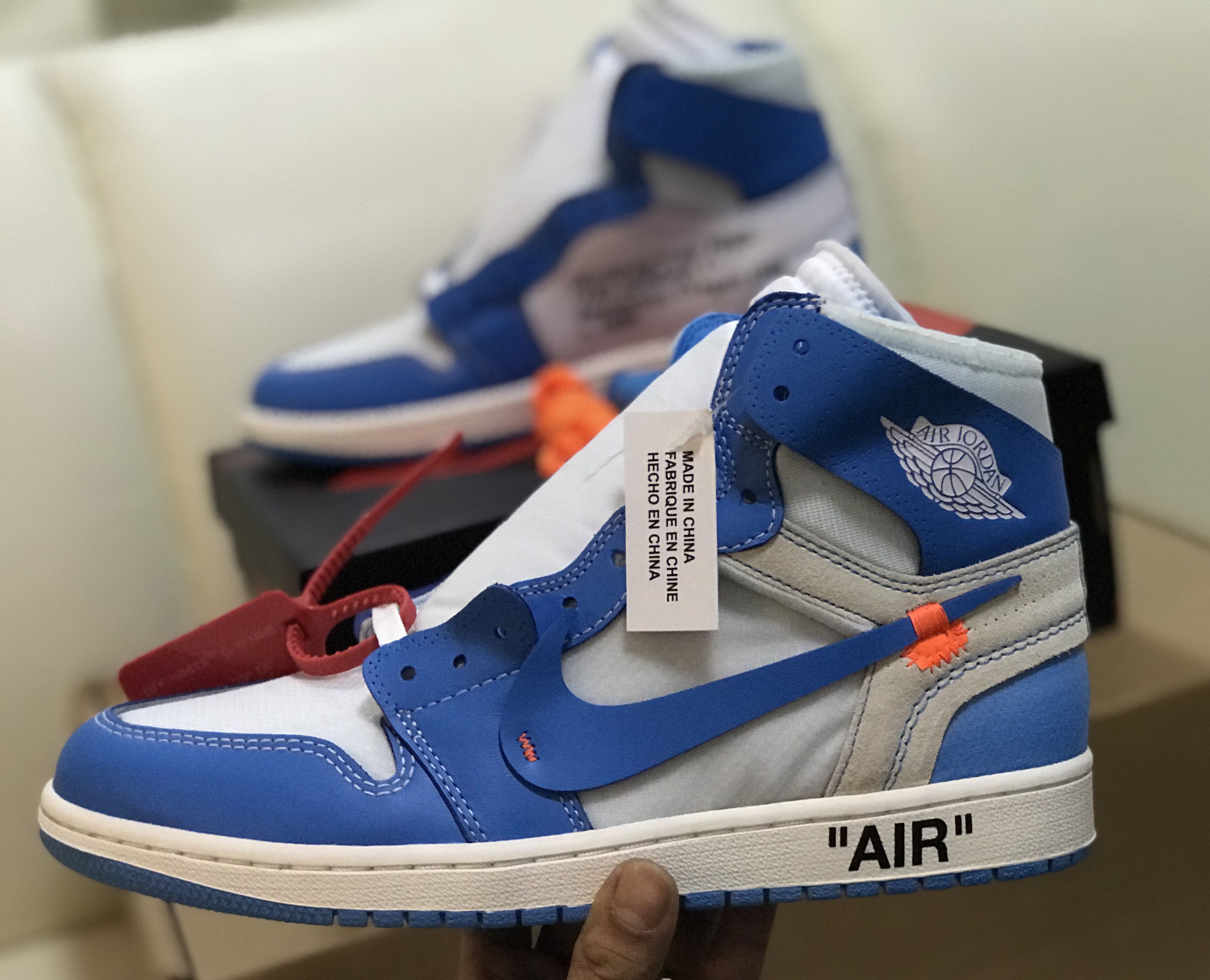 US 10 Nike X Off White Air Jordan 1 UNC Men s Fashion Footwear