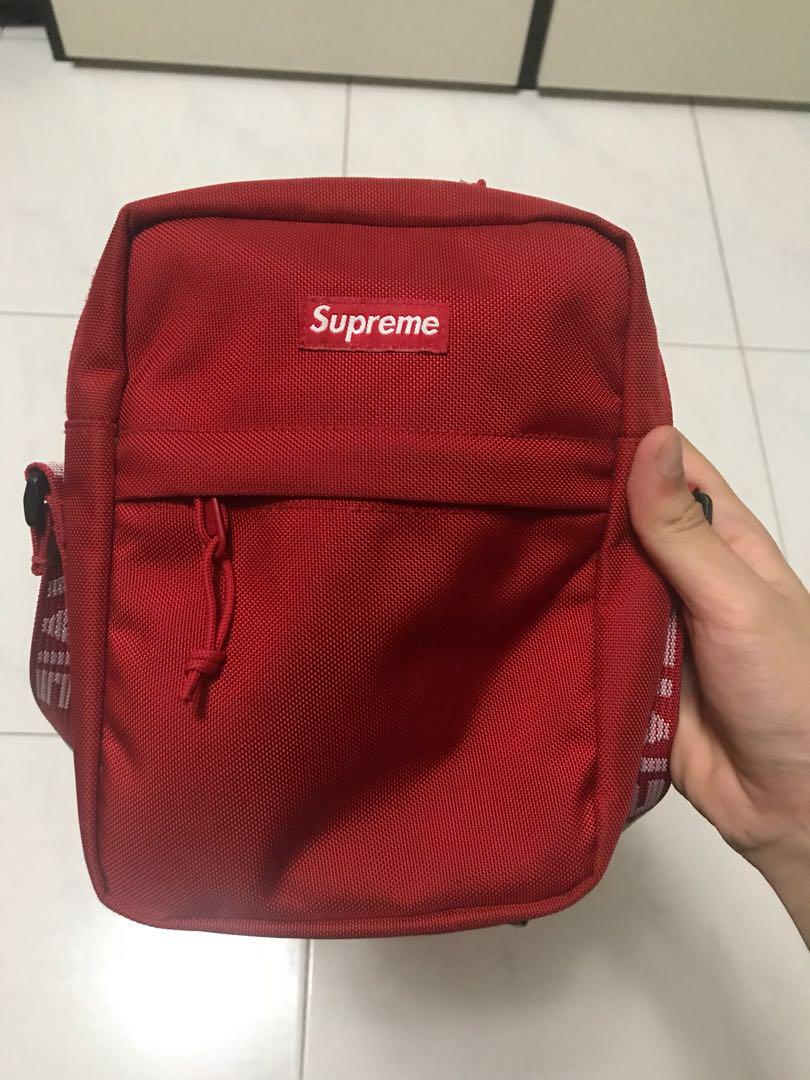 supreme ss18 red shoulder bag