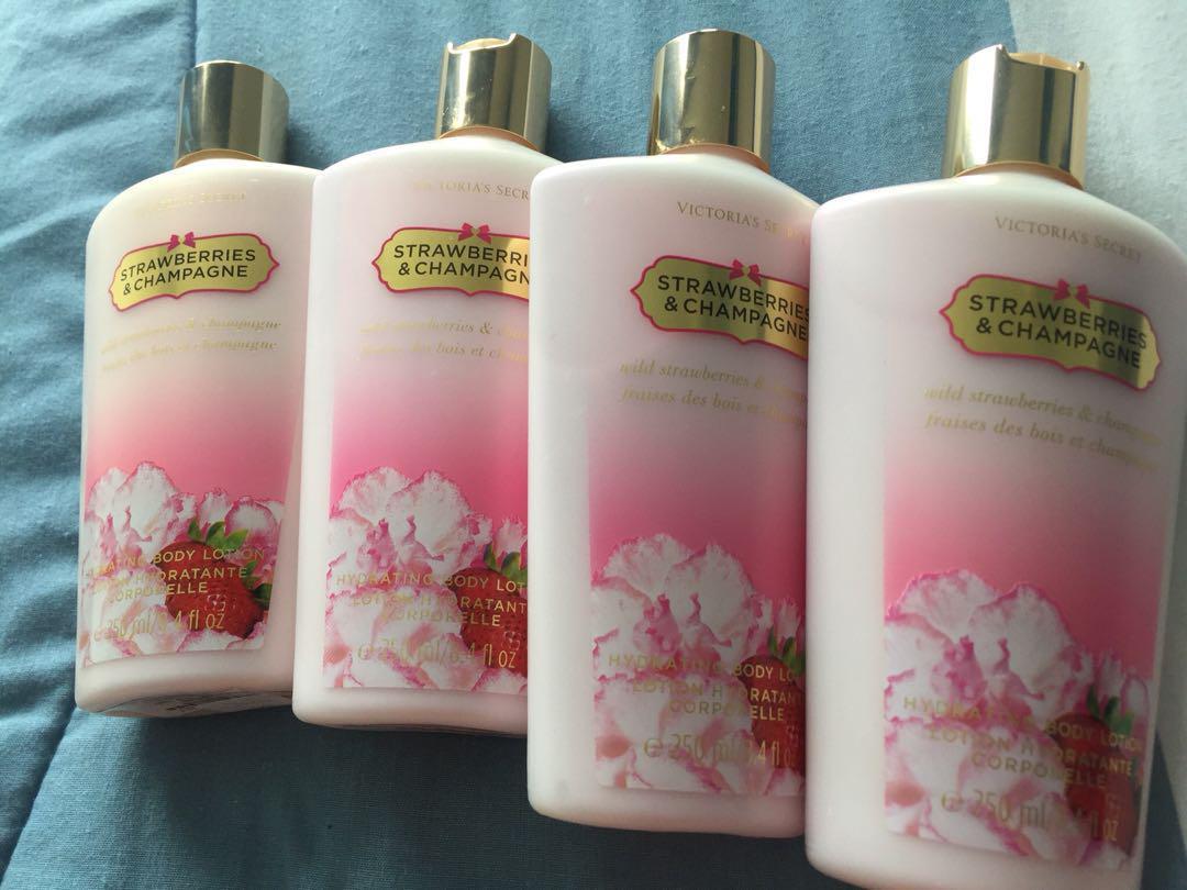Victoria's secret body store lotion strawberry champagne