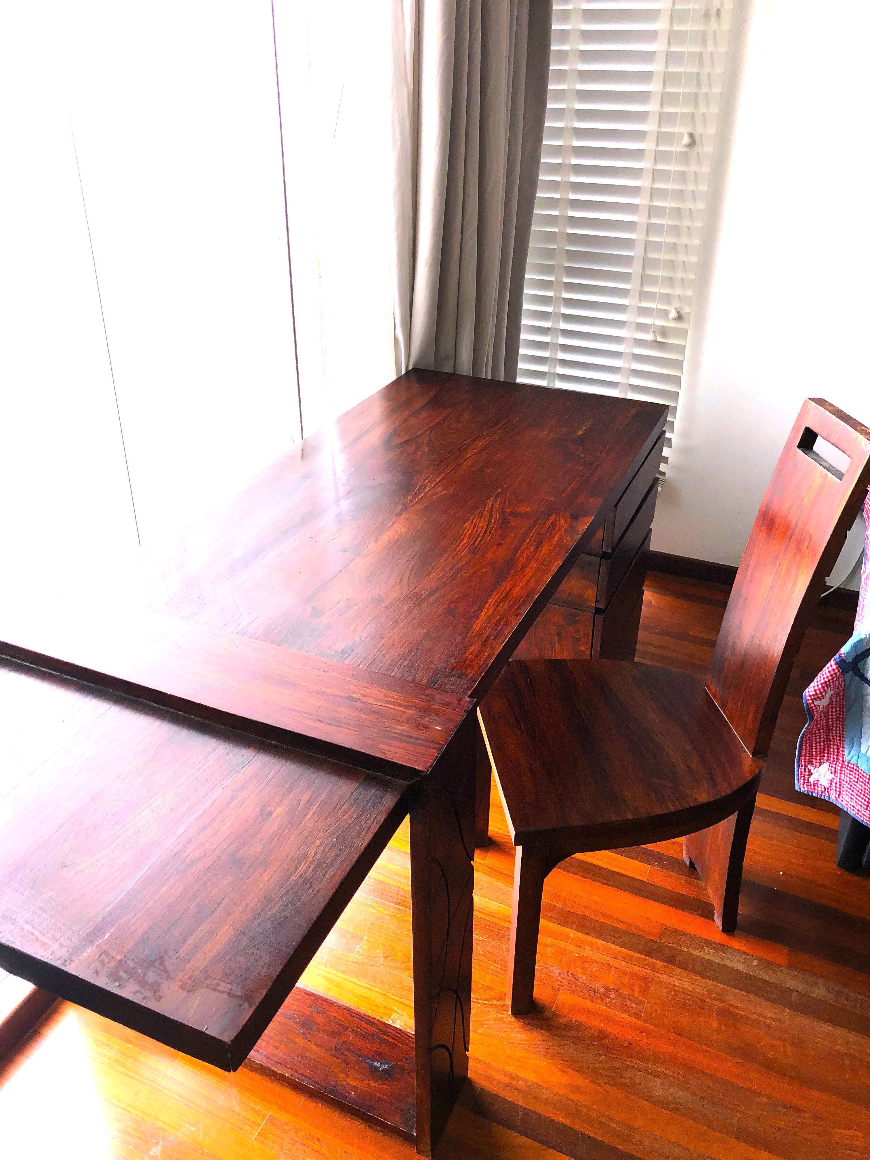 Wood Desk With Chair Antique Nice Piece Furniture Shelves Photo