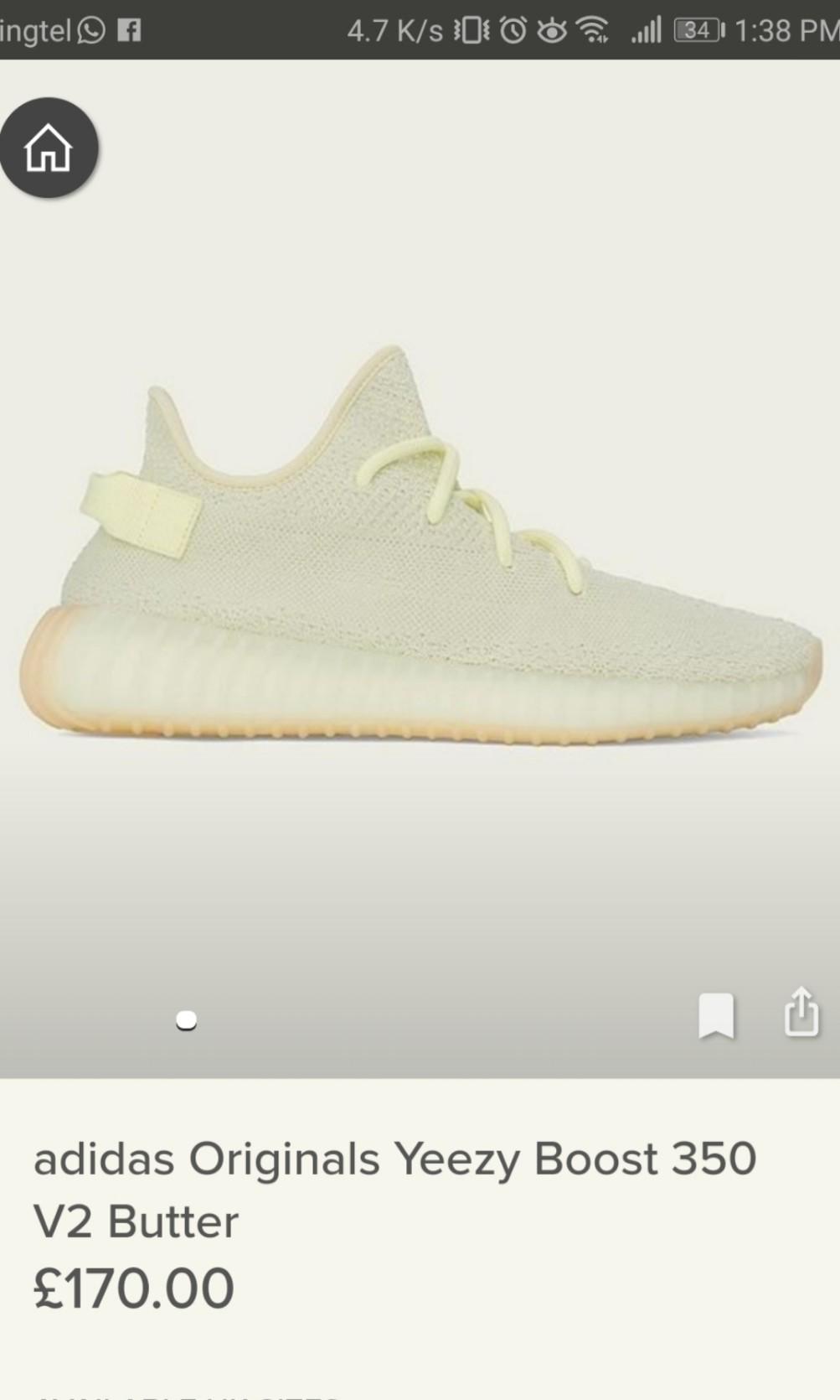 Adidas Originals Yeezy Boost 350 V2 Butter Men S Fashion Footwear Sneakers On Carousell