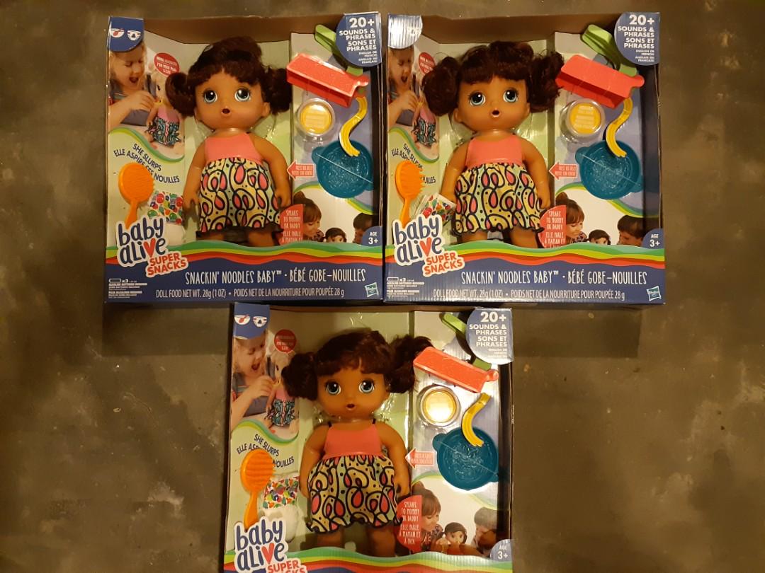 Baby alive snackin noodles brunette deals