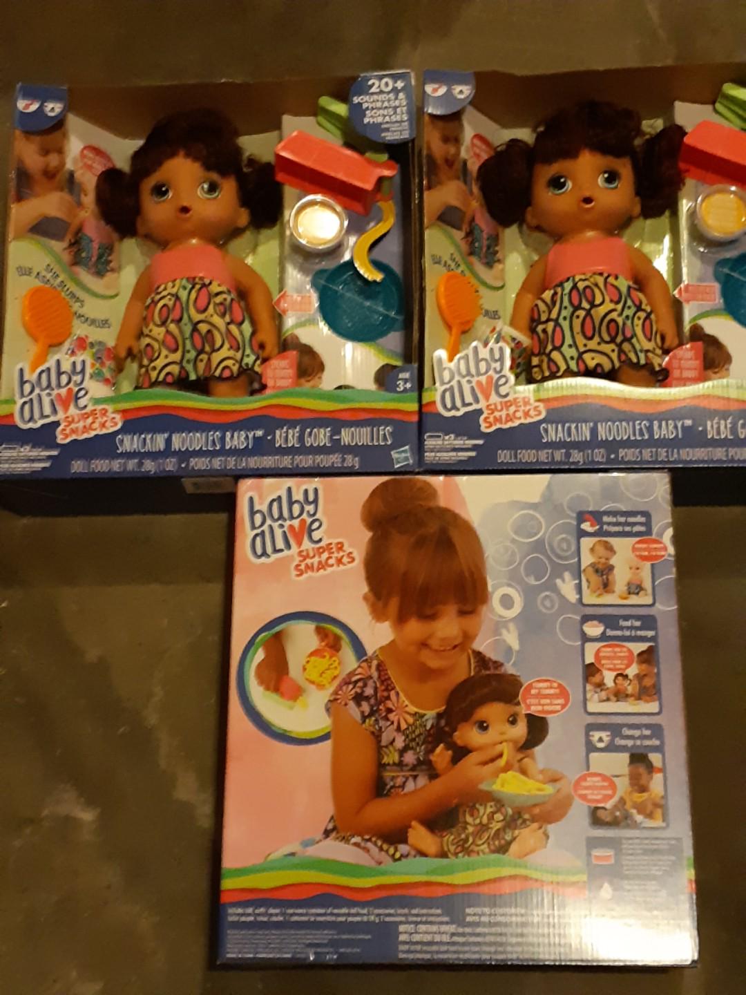 Baby alive outlet snackin noodles brunette