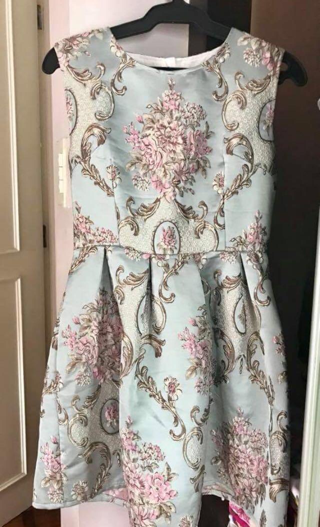 Blue Pastel Dress with Florals (Category: Dresses) located in Makati City. Submitted by mspigrabbit (Listing ID 169412644, Image 1). Description: Pastel Blue Dress with embroidered florals. Perfect outfit for wedding/birthday events. Materials of the cloth are like Plains and Prints or Bershka. See second photo for details. Can be fit to S-M. For any query, feel free to contact me. #MAKATISWAP RFS: decluttering closet and looking new owner for my