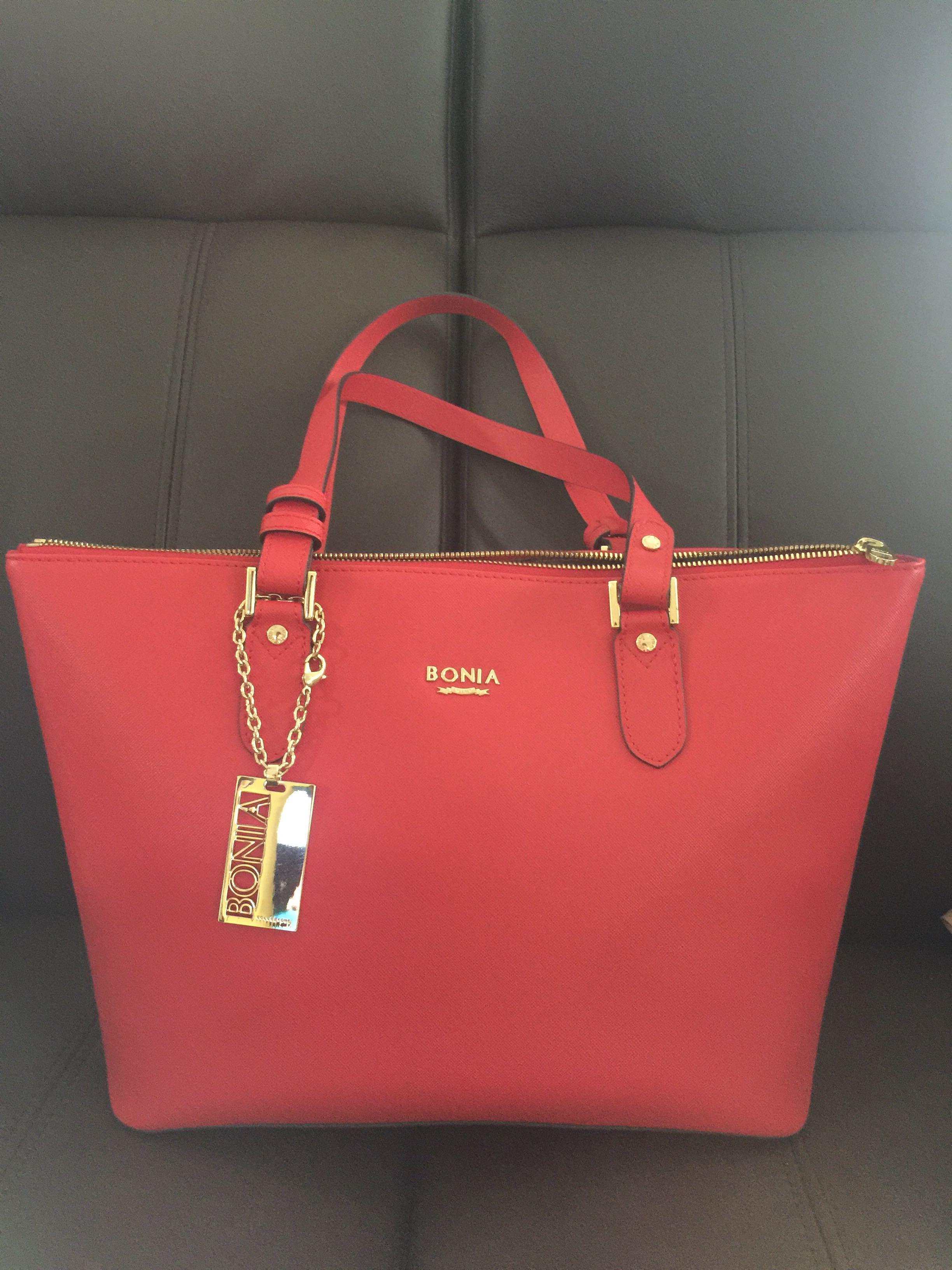 Bonia red bag new arrivals