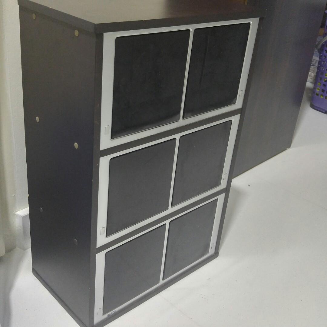 Cd Dvd Rack With Push Button To Slide Open Furniture Shelves