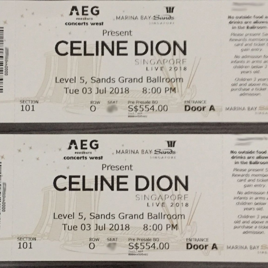 Celine concert tickets sales