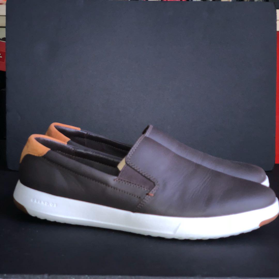 Cole Haan Grandpro Slip On Loafer Brown Leather Men s Fashion Footwear Slippers Slides on Carousell
