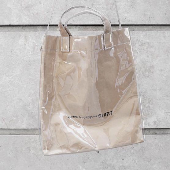 Comme des garcons top vinyl craft tote bag