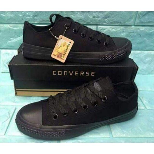 converse black low cut price