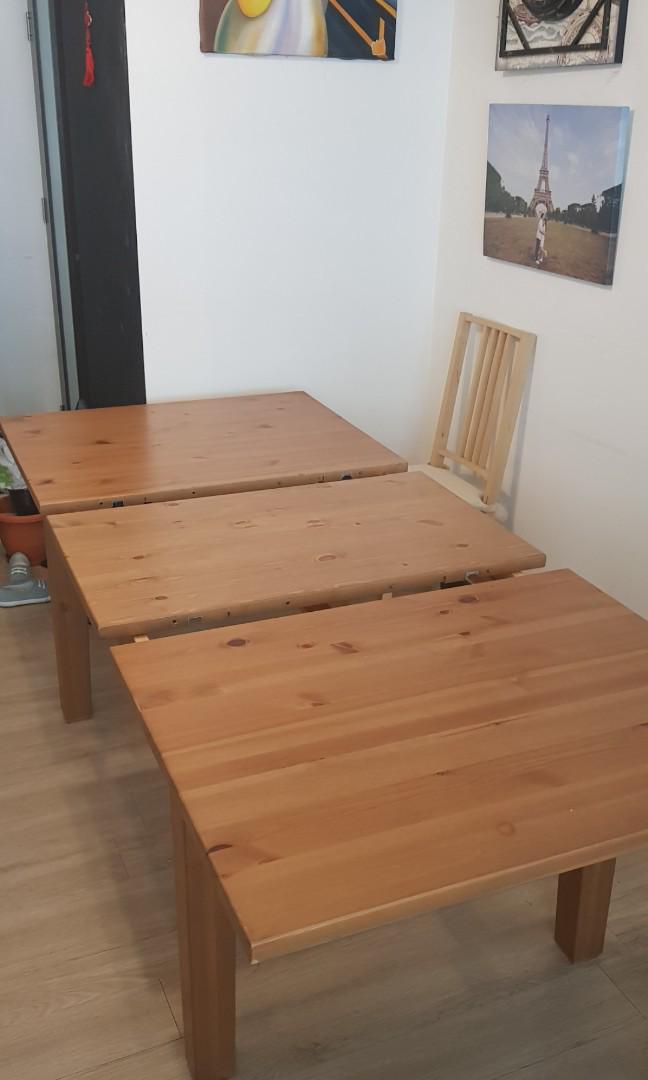 Ikea Stornas Natural Pine Extendable Dining Table, 45 OFF