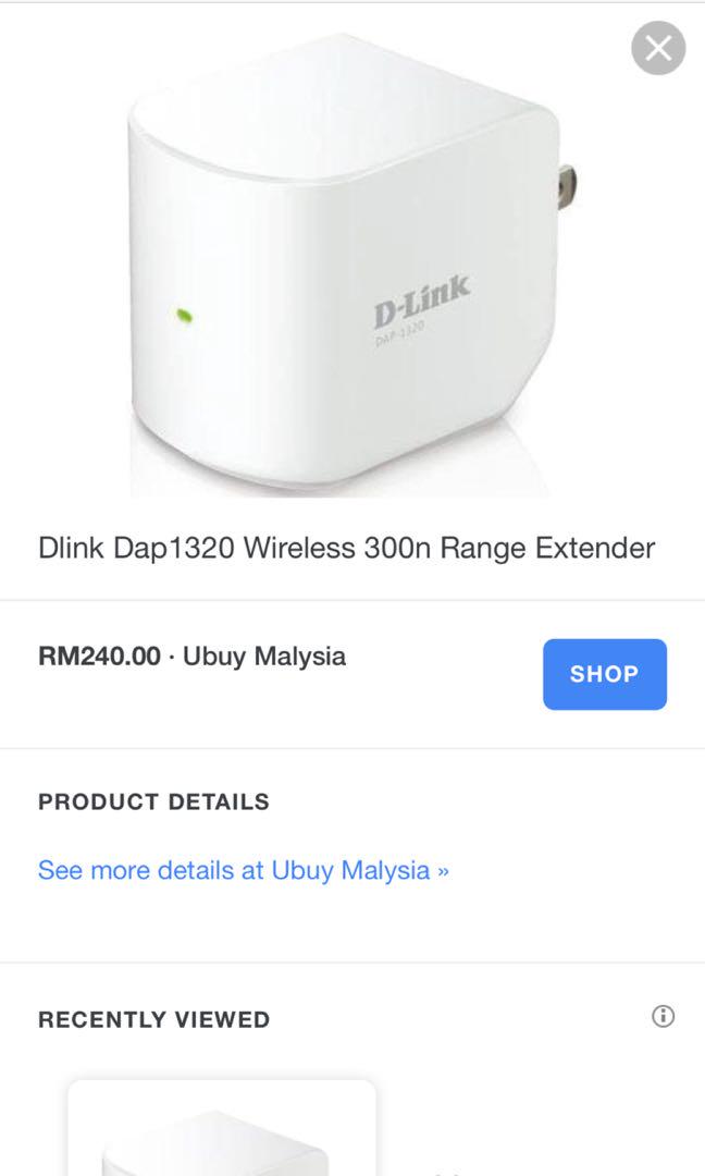 D Link Wireless Range Extender N300 Electronics Computer Parts Accessories On Carousell