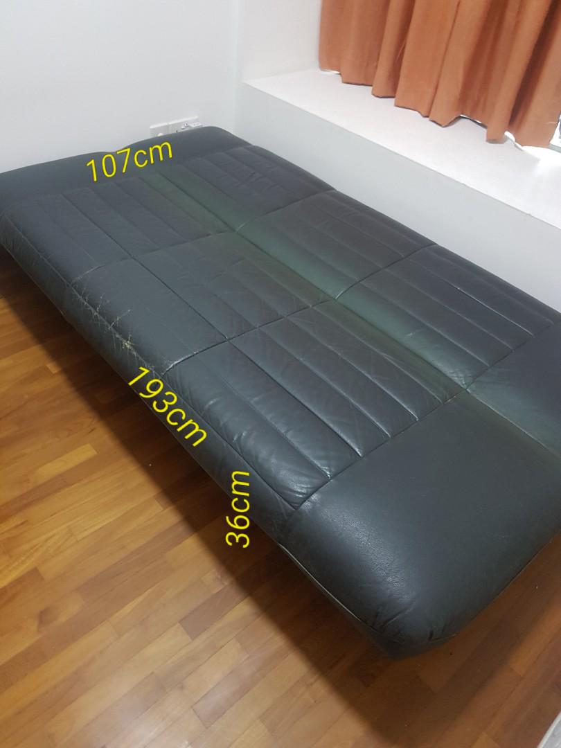 Free Leather Sofa Bed With Underneath Storage Area Furniture