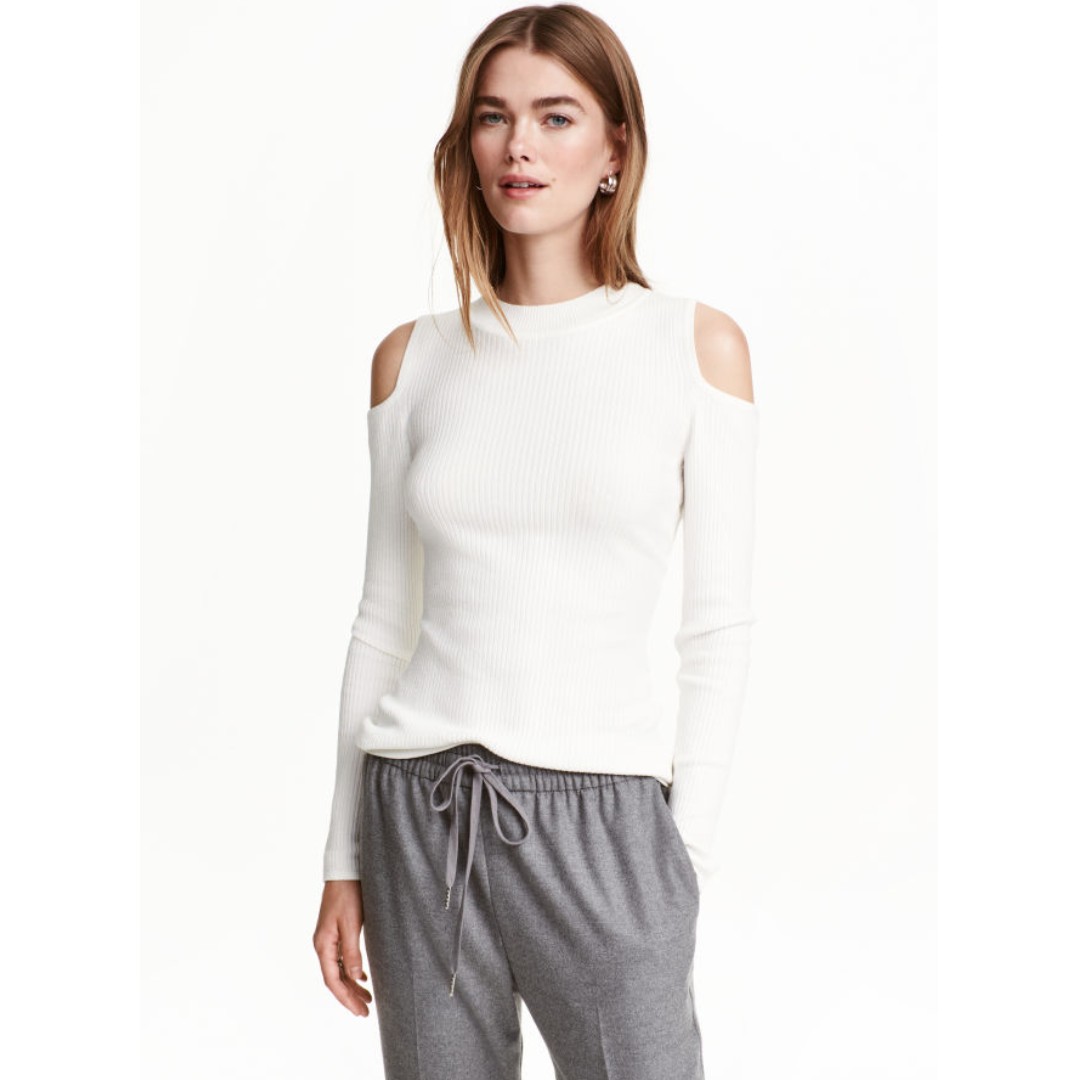 open shoulder top h&m