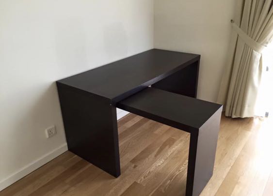 Ikea Malm Desk With Pull Out Panel Rumah Perabot Perabot Di