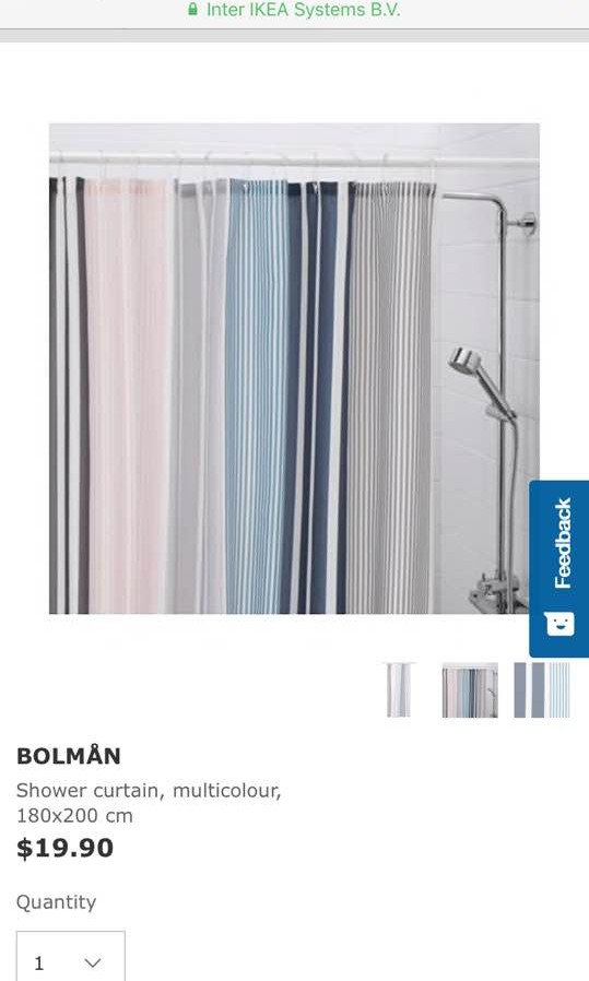 Ikea Shower Curtain Rod Rings Complete Set Furniture Others On Carousell