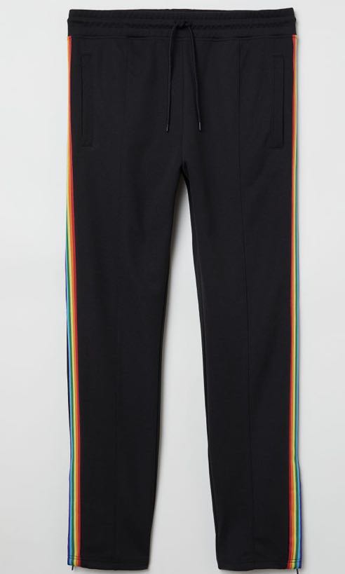 h&m striped joggers