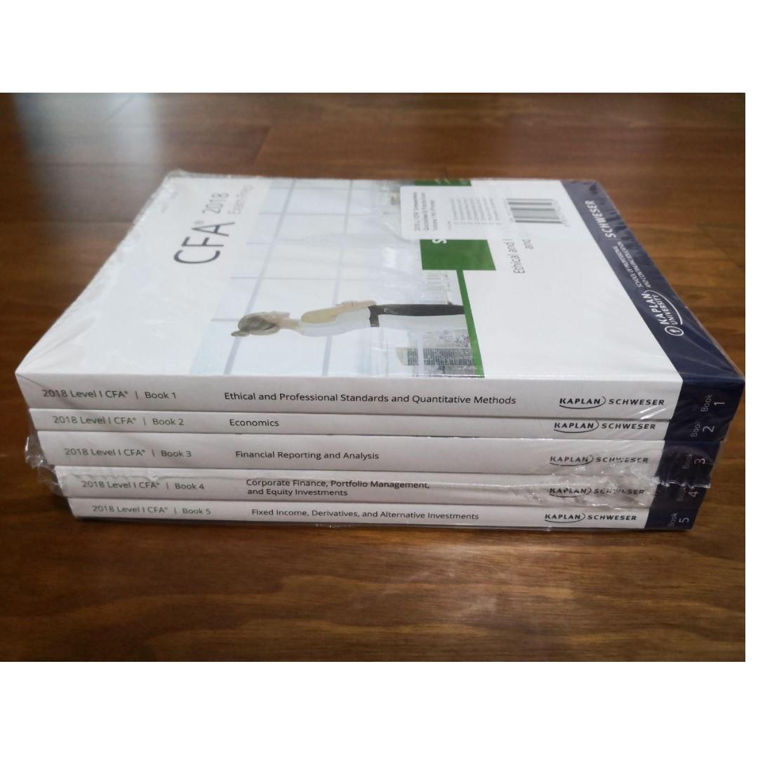 Kaplan Schweser CFA Level 1 2018 Books + Quick Sheet, Hobbies & Toys