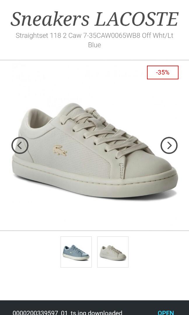 Lacoste straightset caw white gold sale