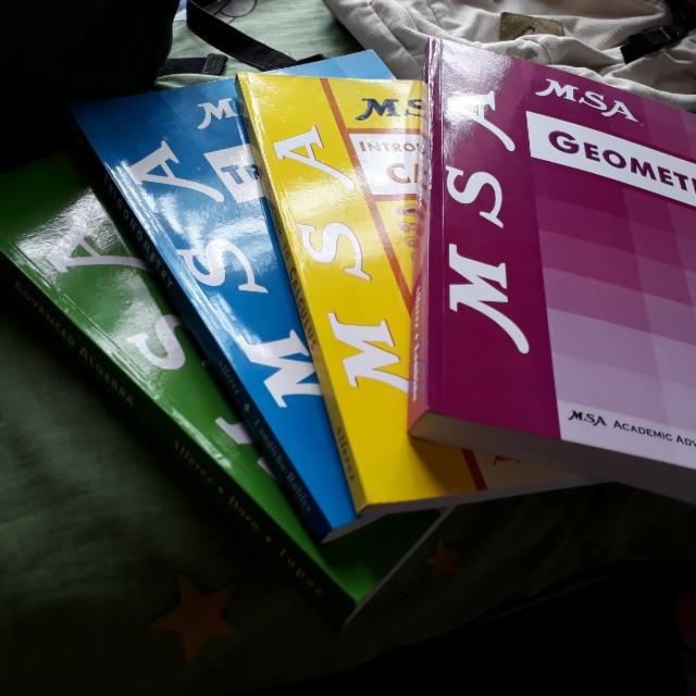 MSA Books (Category: Textbooks) located in Valenzuela. Submitted by dagsf (Listing ID 177110267, Image 1). Description: MSA BOOKS FOR SALE!!! Kitang kita naman yung Quality For more inquiries and concern kindly message me thru this account. Wala na pong tawad. Calculus : P325 Trigonometry : P325 Advance Algebra : P425 Geometry : P425 Buy all for P1100.