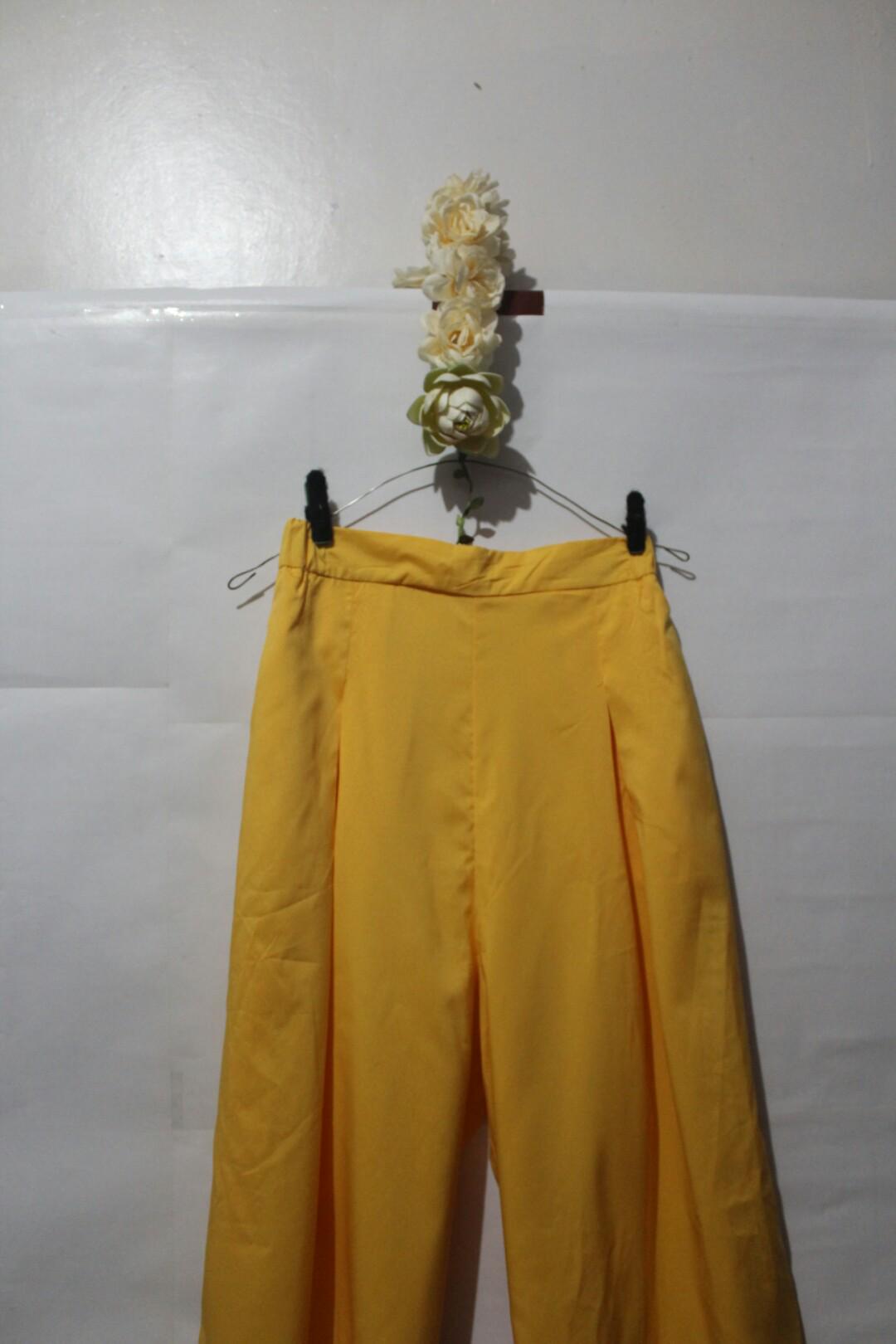 Mustard square pants (cullotes), Women 