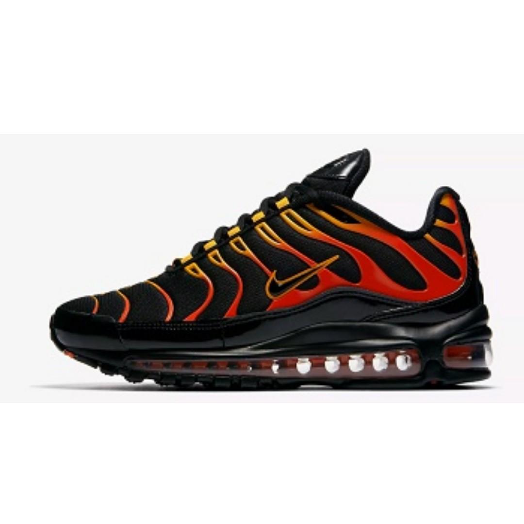 nike air max 97 plus black and orange