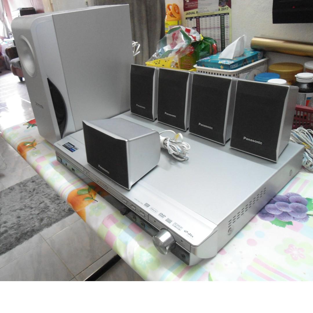 PANASONIC DVD Home Theater Sound System SAPT550 (FULL SET), TV & Home