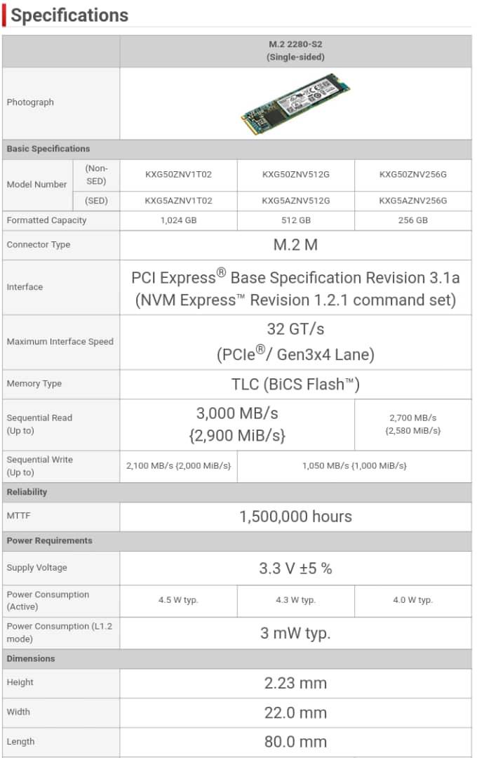 Toshiba discount xg5 512gb