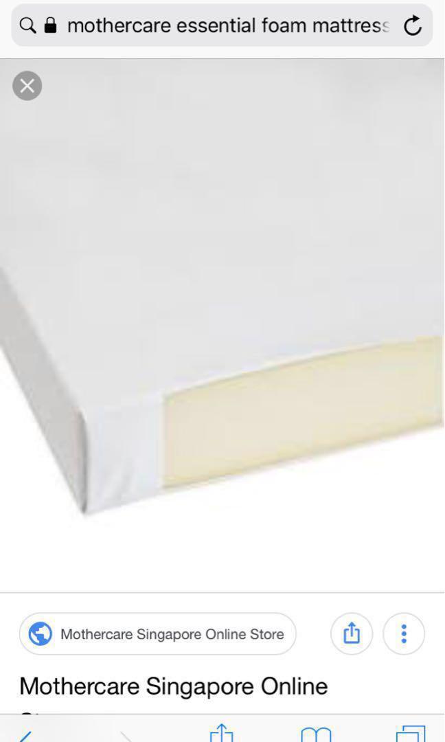 mothercare essential foam waterproof cot mattress