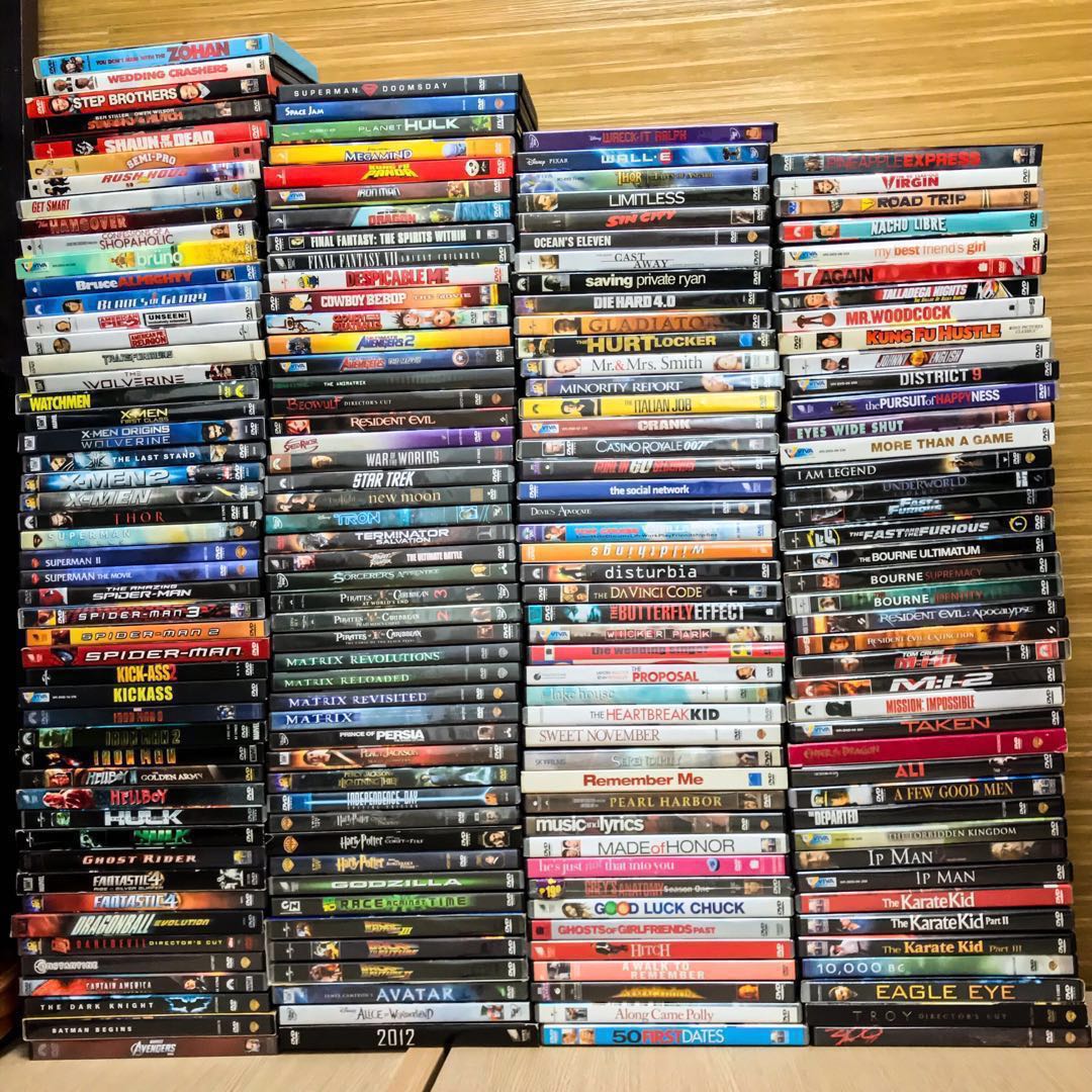 208 pcs all Original DVD movie collection, Hobbies & Toys, Music ...