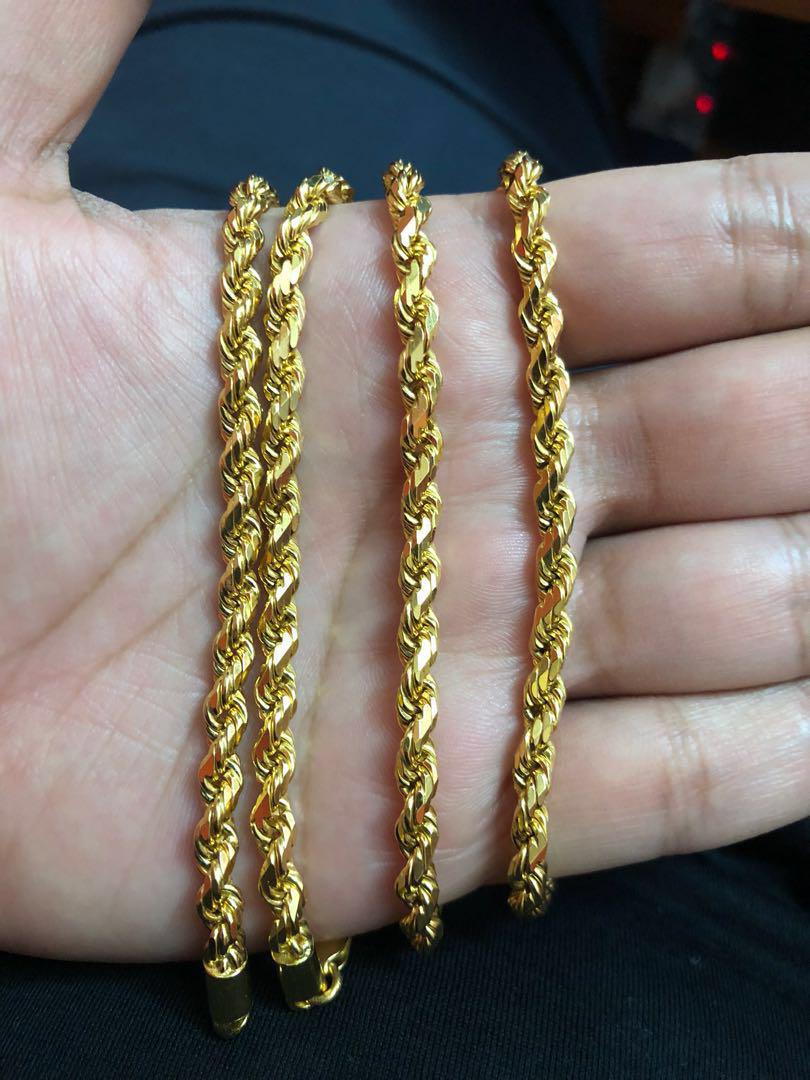 Gold necklace online for male