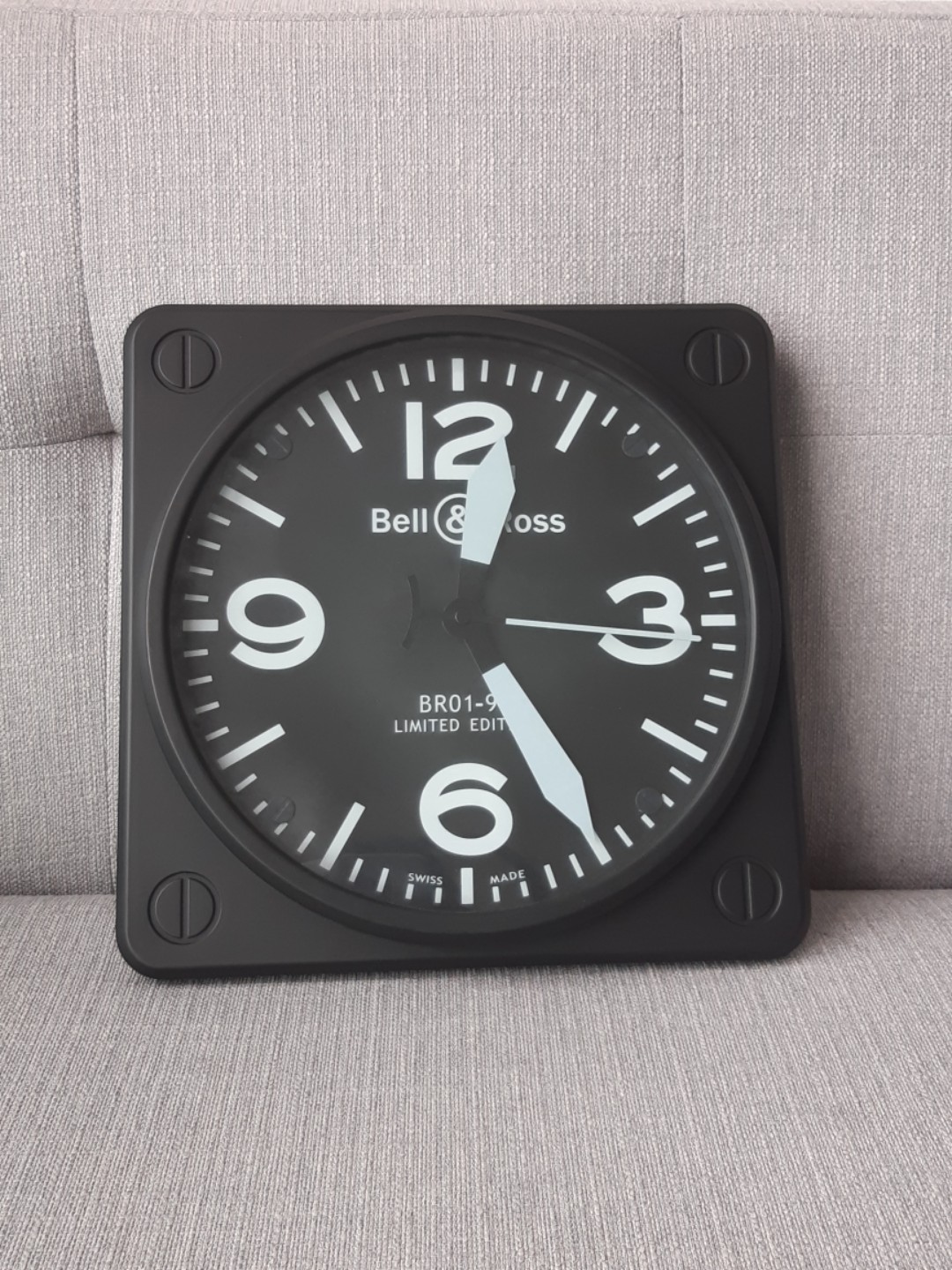 Bell & Ross wall clock, Furniture & Home Living, Home Decor, Clocks on Carousell