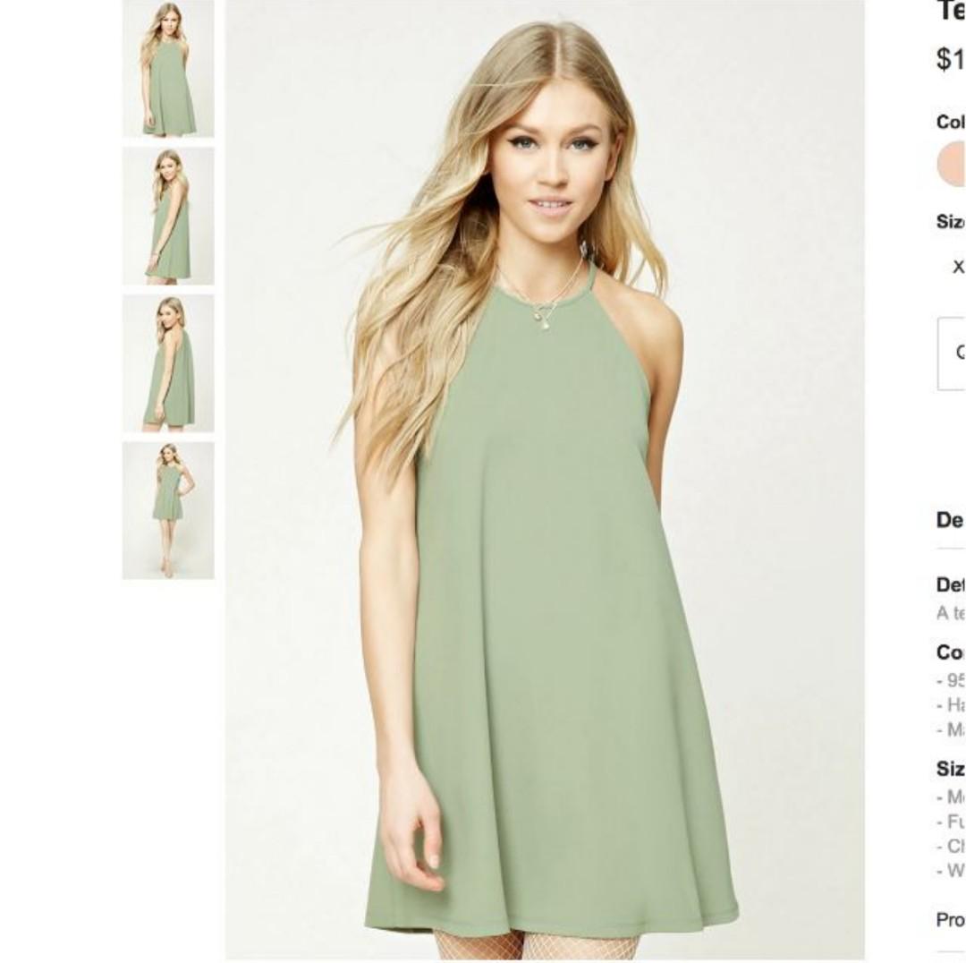 Seafoam green dress forever 21 store