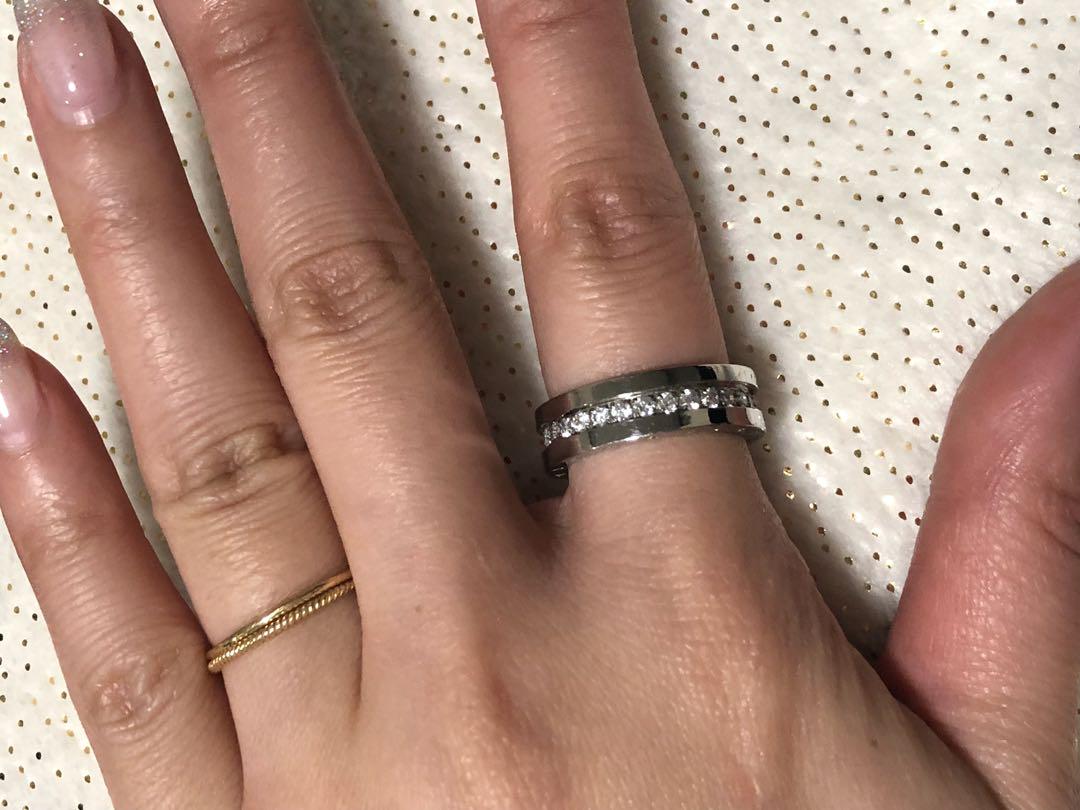 Bvlgari Bulgaria Ring Crystal Diamond Stimulated Swarovski Eternity Band Promise Ring Engagement Wedding Size 7 Women S Fashion Jewelry On Carousell