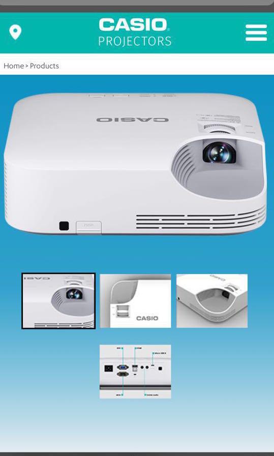 DLP Casio Slim Series XJ A142 Projector, Brightness 2500