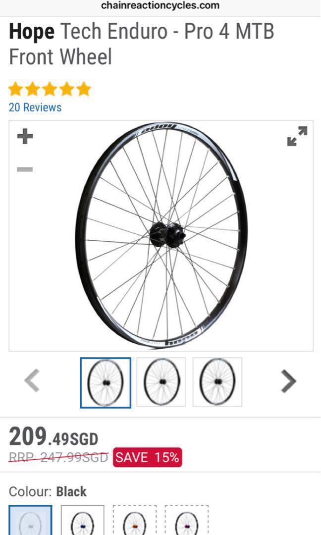 Hope enduro front wheel clearance
