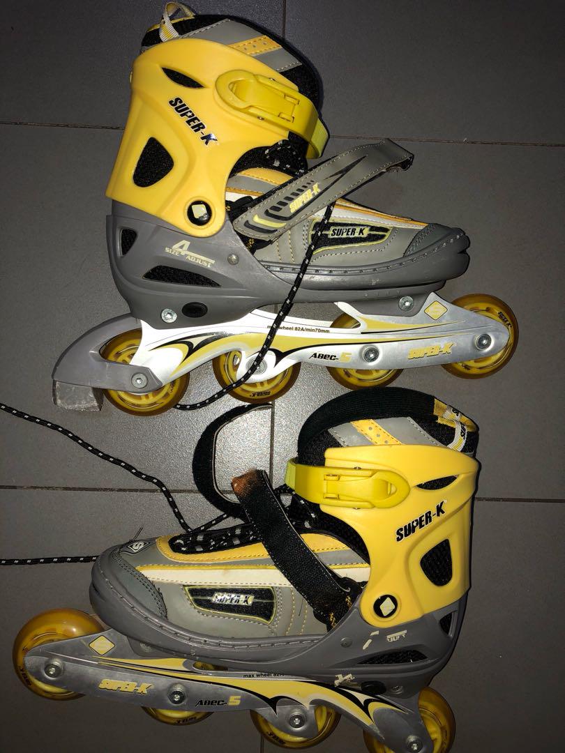 Inline Skates (Category: Water Sports) located in Singapore. Submitted by bigbluecloud (Listing ID 177260757, Image 1). Description: Shoe size is adjustable!! For children Guards with be included upon purchase .